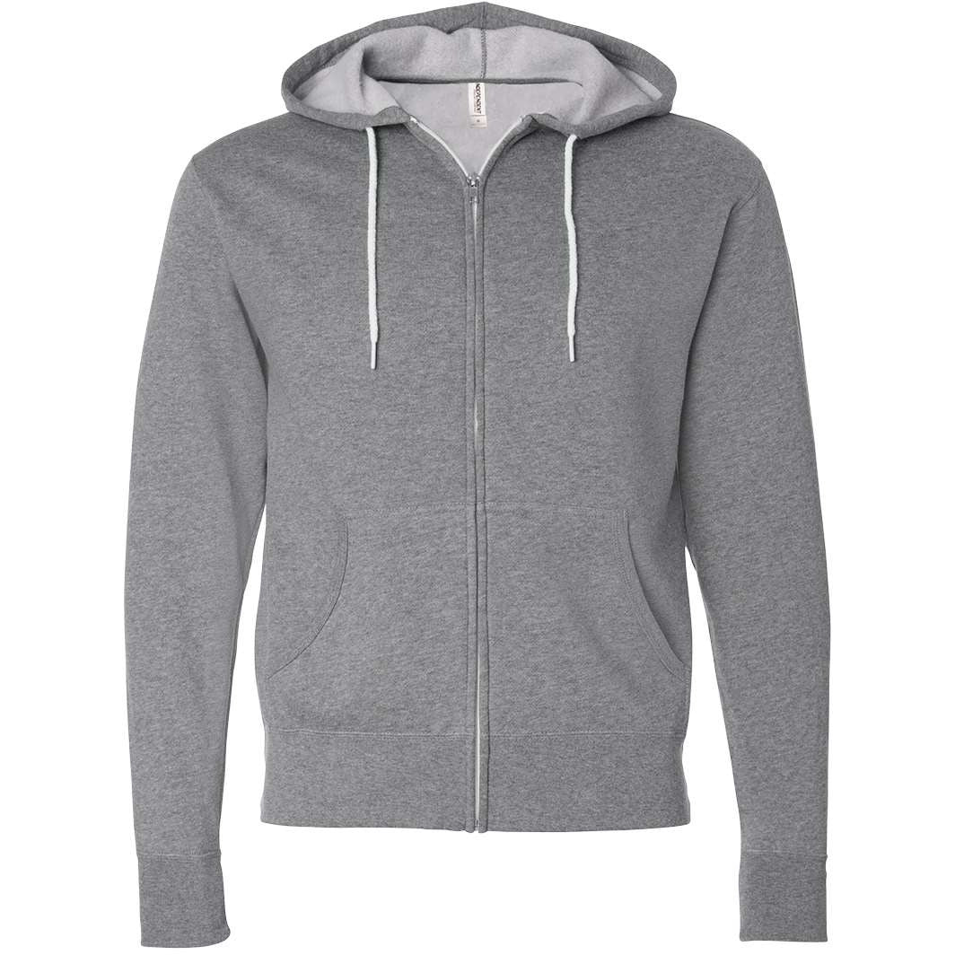 Lightweight Full-Zip Hooded Sweatshirt